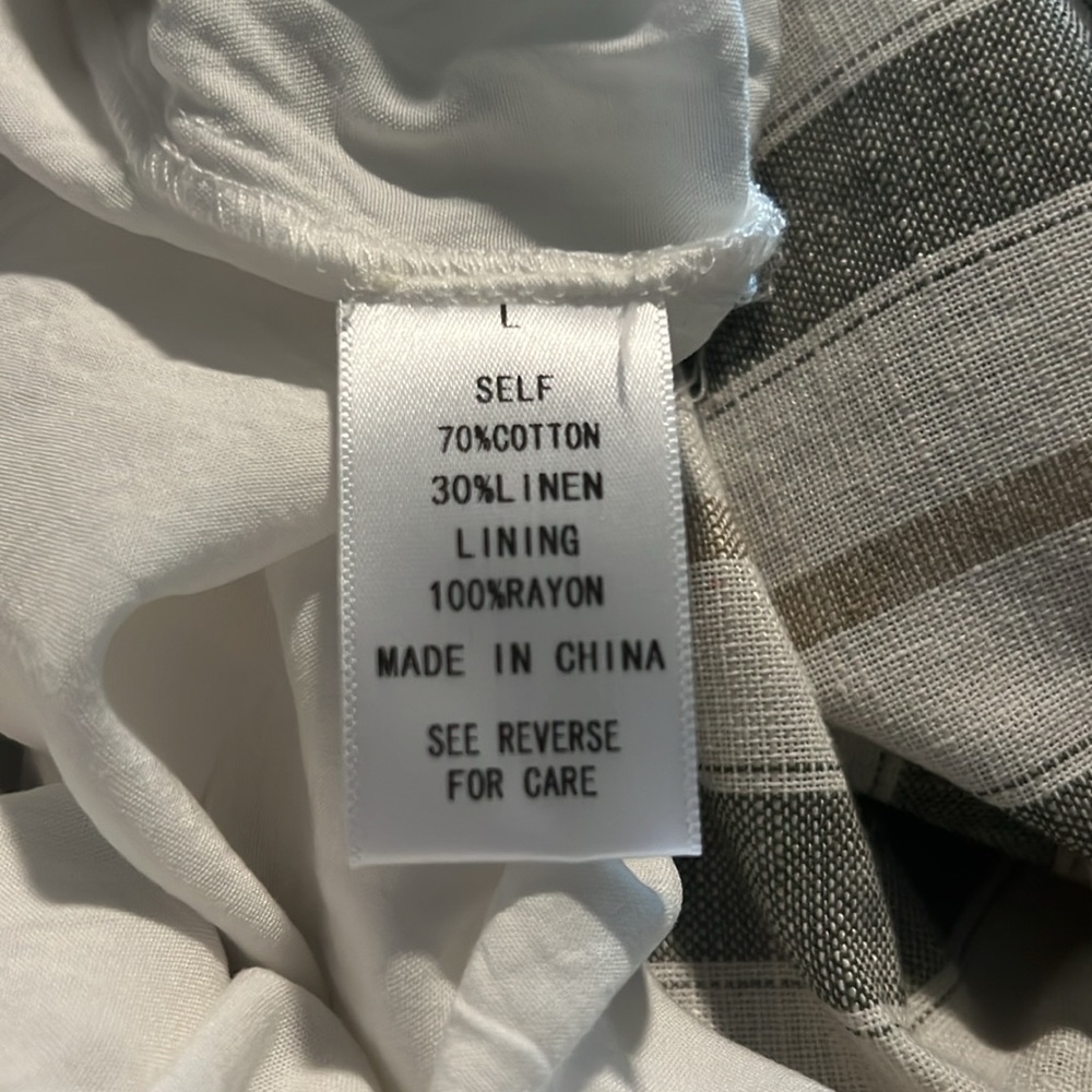 Heatherly Maria Linen Midi Dress Sz. L - Picture 9 of 10